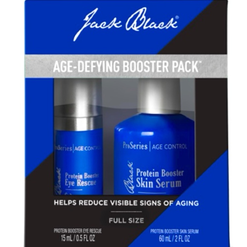 JACK BLACK [NIB] Age-Defying Booster Pack Protein Booster Serum & Eye Rescue